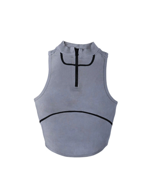 Bleak Grey Zip Tank